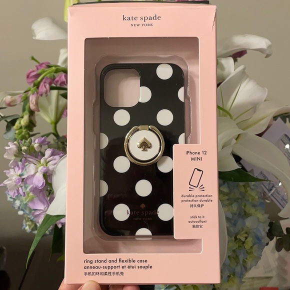 Kate Spade iPhone 12 MINI phone case w ring stand
